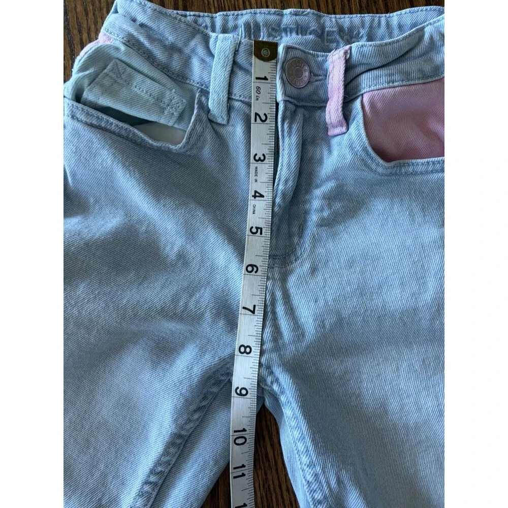 Justice Care Bears Jeans Girls Size 8 Light Wash 90s Cartoon Flare Leg Retro Y2K